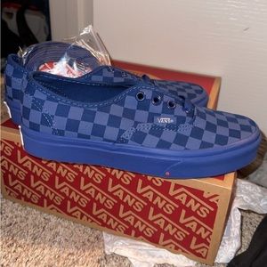 Blue checker vans
